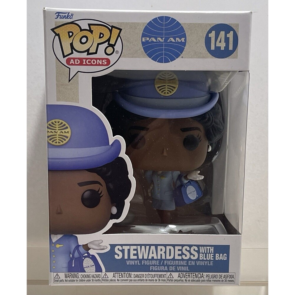 Funko POP! Pan Am Stewardess With Blue Bag Vinyl Figure #141 Brand New in Box - Picture 2 of 7